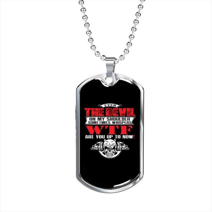 Are You Up To Trucker Cool Gift For Dad Dog Tag Pendant Necklace