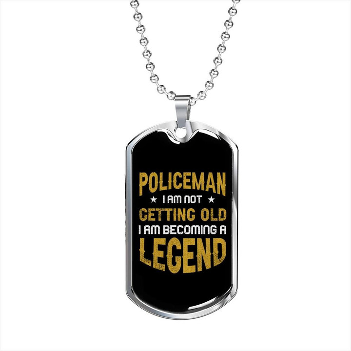 Gift For Him Policeman I Am Becoming A Legend Dog Tag Necklace