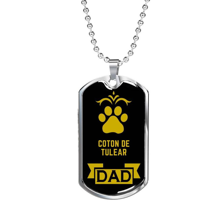 Gift For Dad Coton De Tulear Dad Gift For Dog Owner Lover Dog Tag Necklace