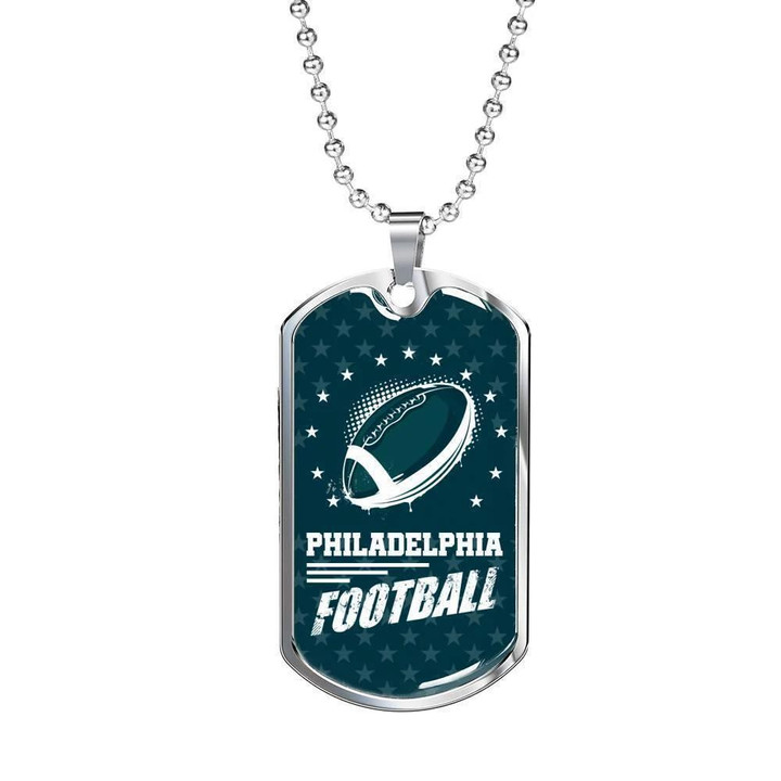 Gift For Him Awesome Birthday Gift Idea For Philadelphia Football Philly Fan Dog Tag Pendant Necklace