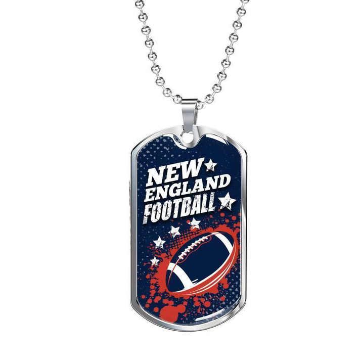 New England Football Awesome Birthday Gift Idea Dog Tag Pendant Necklace