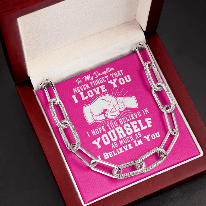 Gift For Daughter Forever Linked Necklace Never Forget That I Love You