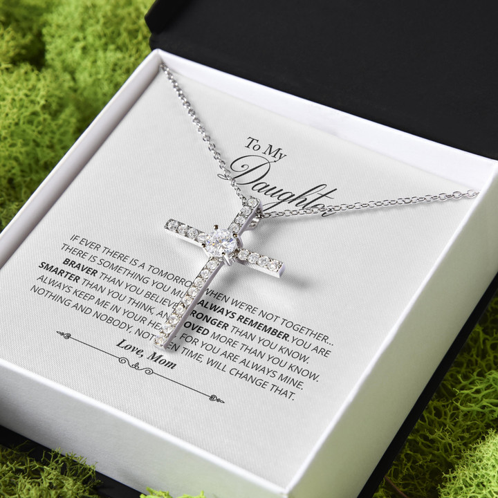 Nothing Can Change My Love Gift For Daughter CZ Cross Necklace