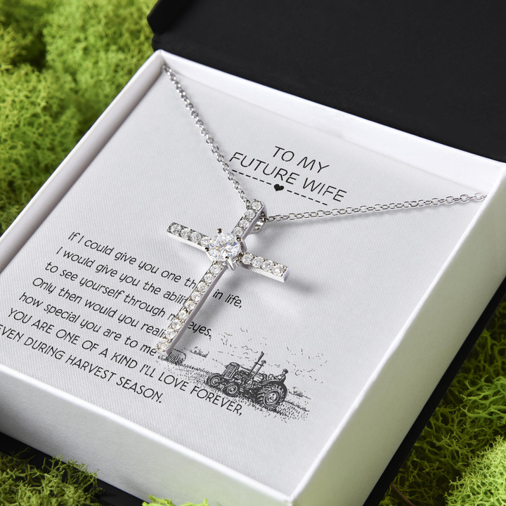 How Special You Are To Me Gift For Wife Future Wife I Will Love Forever CZ Cross Necklace