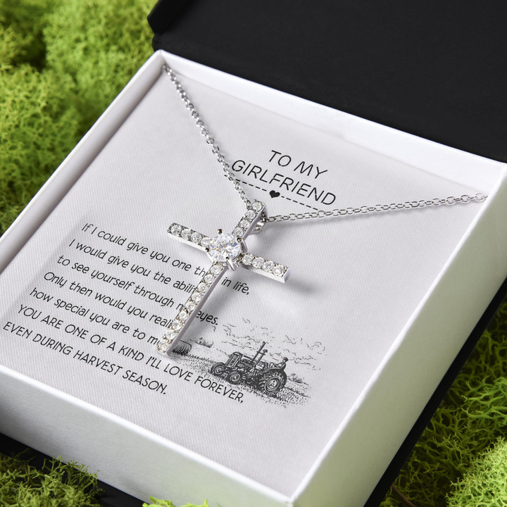 How Special You Are To Me Gift For Girlfriend Love Forever CZ Cross Necklace