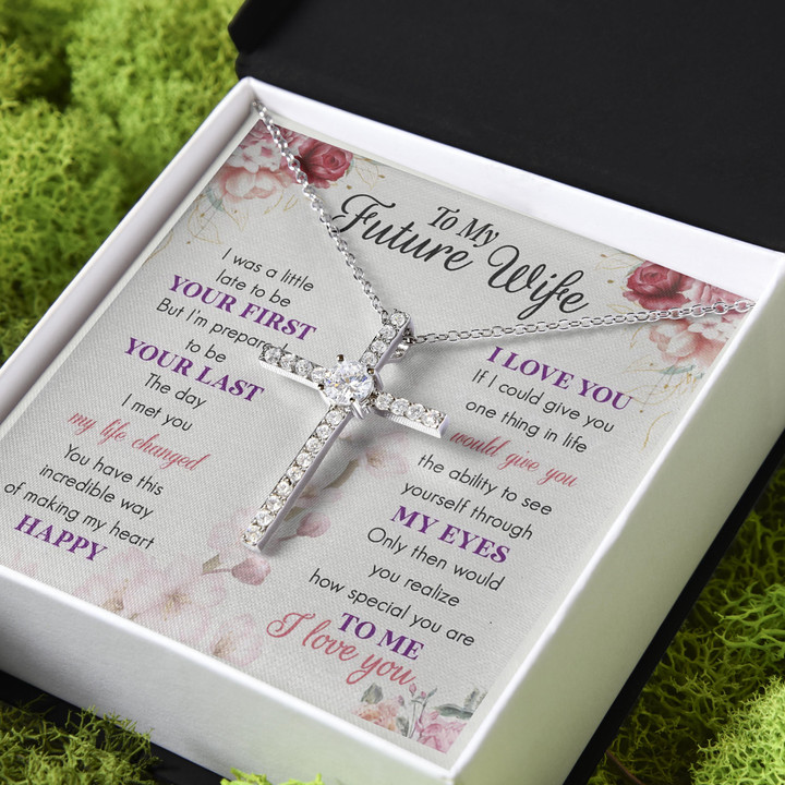 Gift For Wife Future Wife How Special You Are To Me CZ Cross Necklace