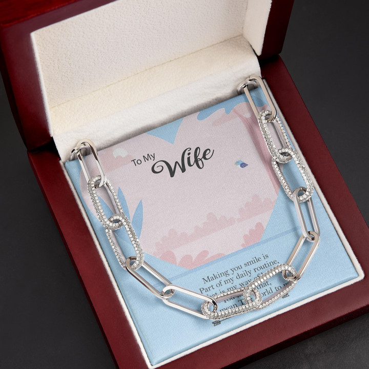 You Mean The World To Me Gift For Wife Forever Linked Necklace