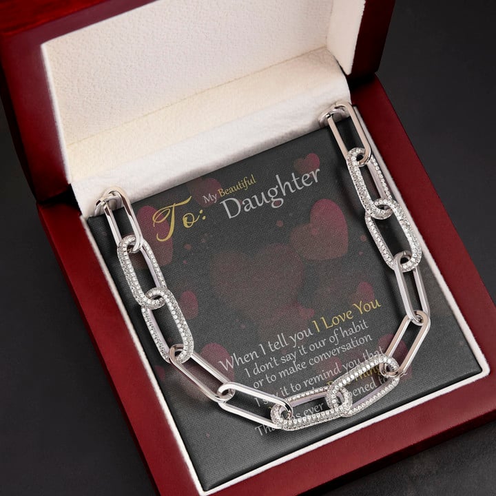 You Are The Best Thing To Me Heart Gift For Daughter Forever Linked Necklace