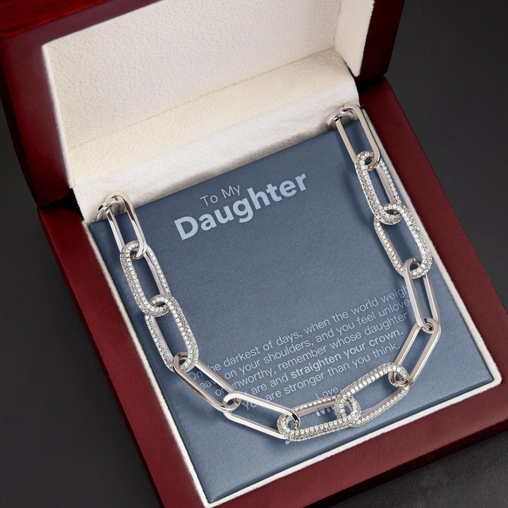 You Are Stronger Than You Think Mom Gift For Daughter Forever Linked Necklace