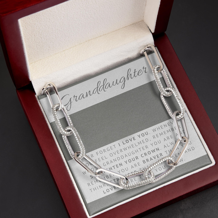 You Are Stronger Than You Seem Gift For Granddaughter Forever Linked Necklace