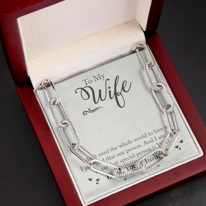 You Are My Special Person Gift For Wife Forever Linked Necklace