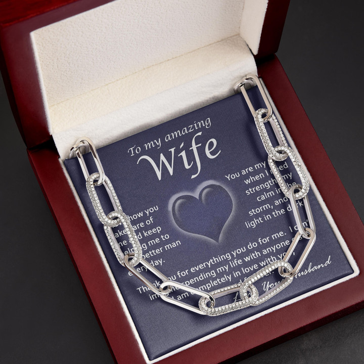 You Are My Rock Gift For Wife Forever Linked Necklace