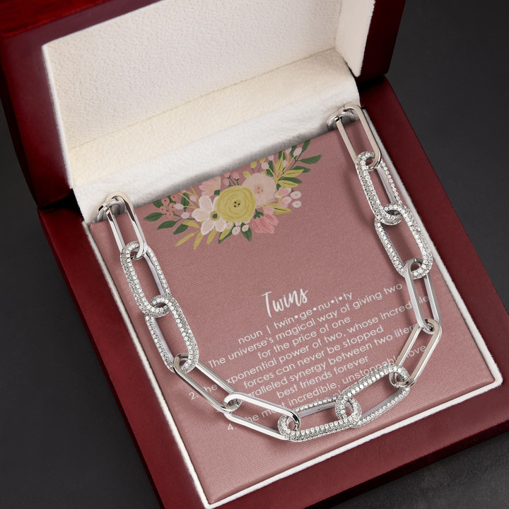 Twins The Most Incredible Unstoppable Love On The Planet Forever Linked Necklace