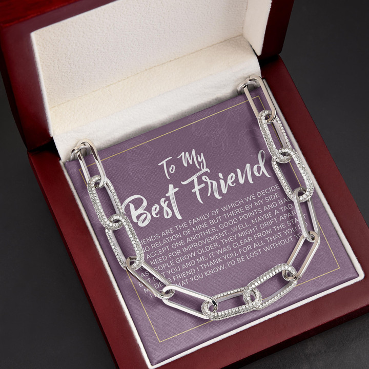 To My Best Friend You Are My Bestie Forever Gift For Friend Forever Linked Necklace