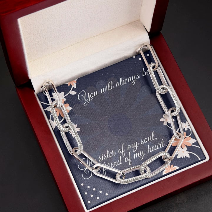 The Sister Of My Soul Gift For Sister Forever Linked Necklace