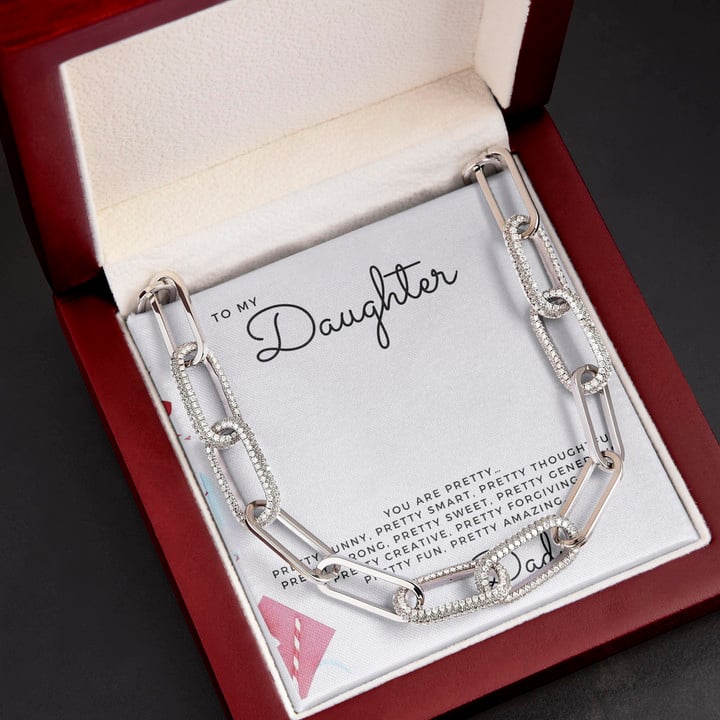 The Perfect Gift For Daughter From Dad Show Her How Proud You Are Forever Linked Necklace