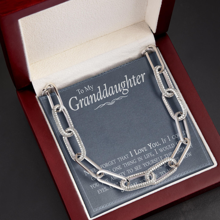 Special Gift For Granddaughter I Love You Forever Linked Necklace
