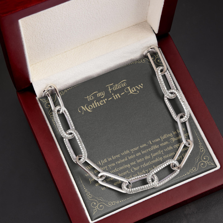 So Lucky To Have You In My Life Gift For Mother In Law Forever Linked Necklace