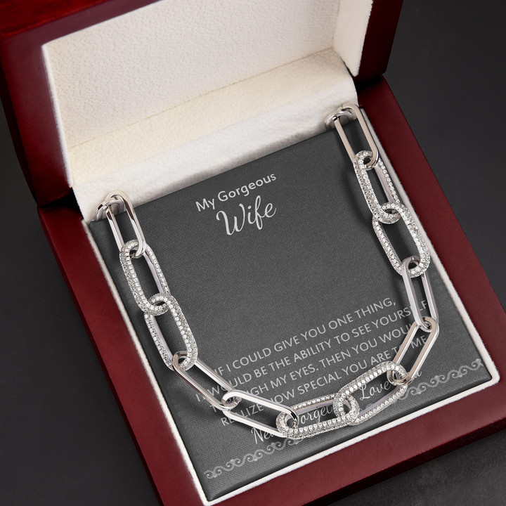 See Yourself Through My Eyes Gift For Wife Forever Linked Necklace