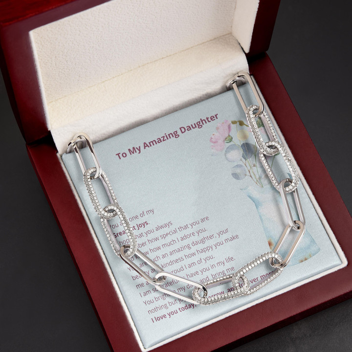 One Of My Greatest Joys Gift For Daughter Forever Linked Necklace