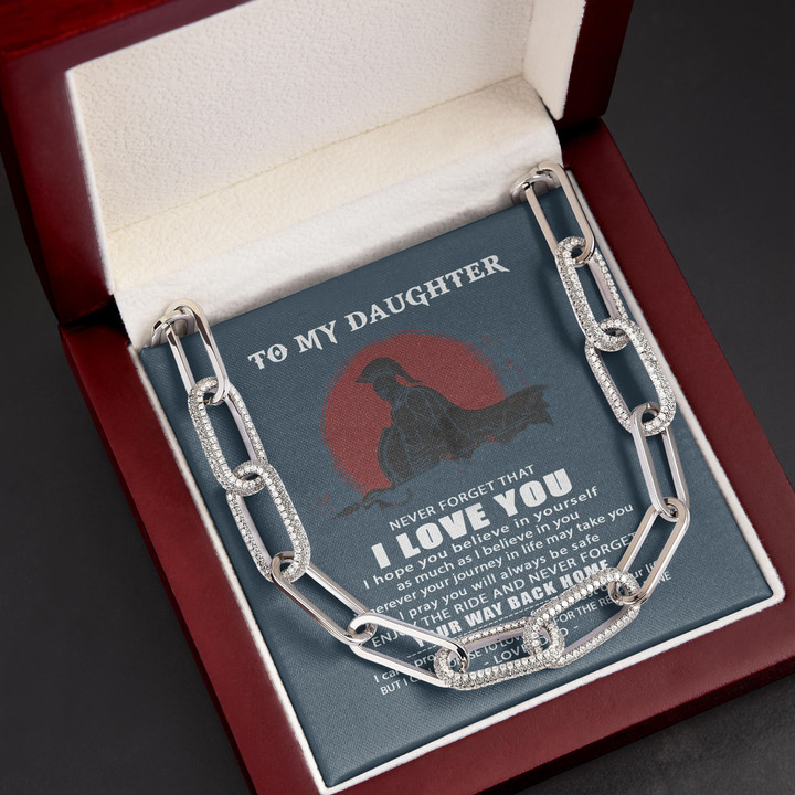 Never Forget Your Way Back Home Gift For Daughter Forever Linked Necklace