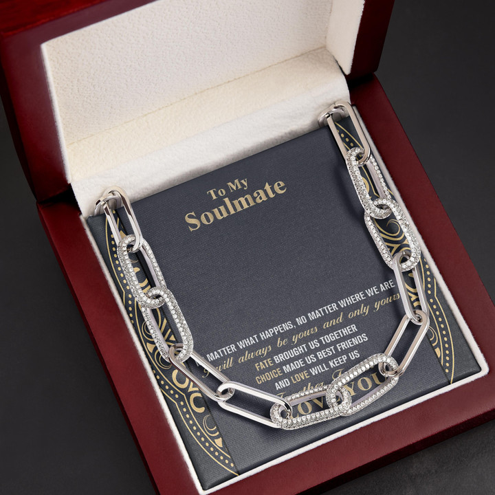 My Soulmate I Will Always Be Yours Gift For Her Forever Linked Necklace