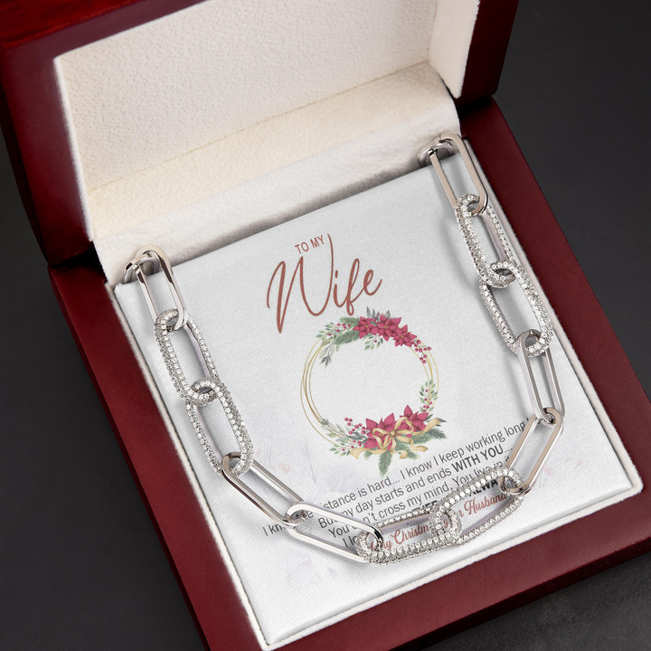 My Day Starts And Ends With You Gift For Wife Forever Linked Necklace