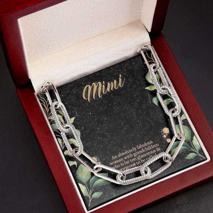 Lucky To Call You Grandma Gift For Grandmom Mimi Forever Linked Necklace