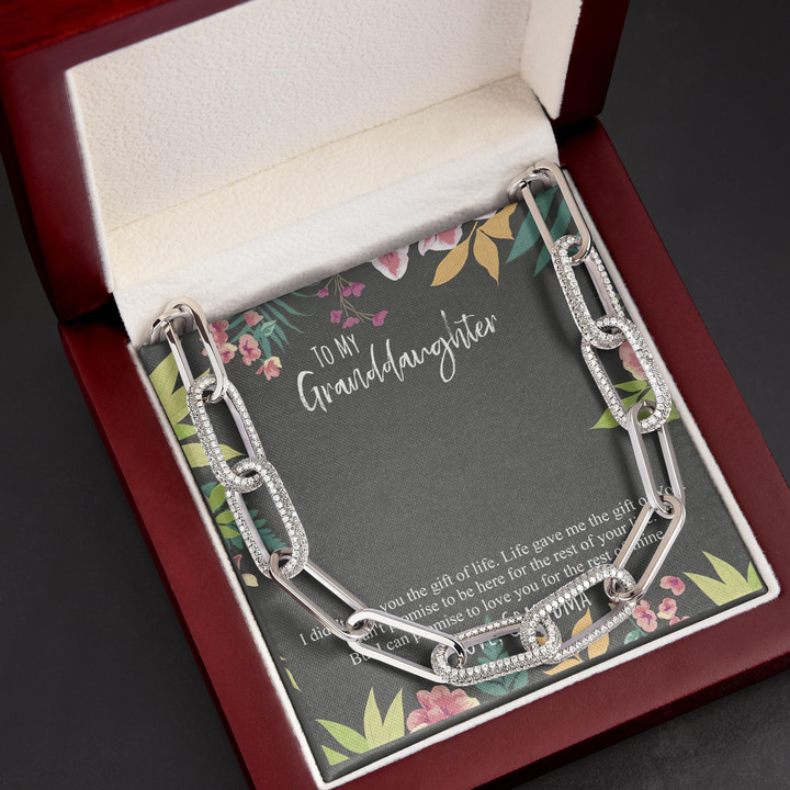 Love You For The Rest Of Mine Gift For Granddaughter Forever Linked Necklace