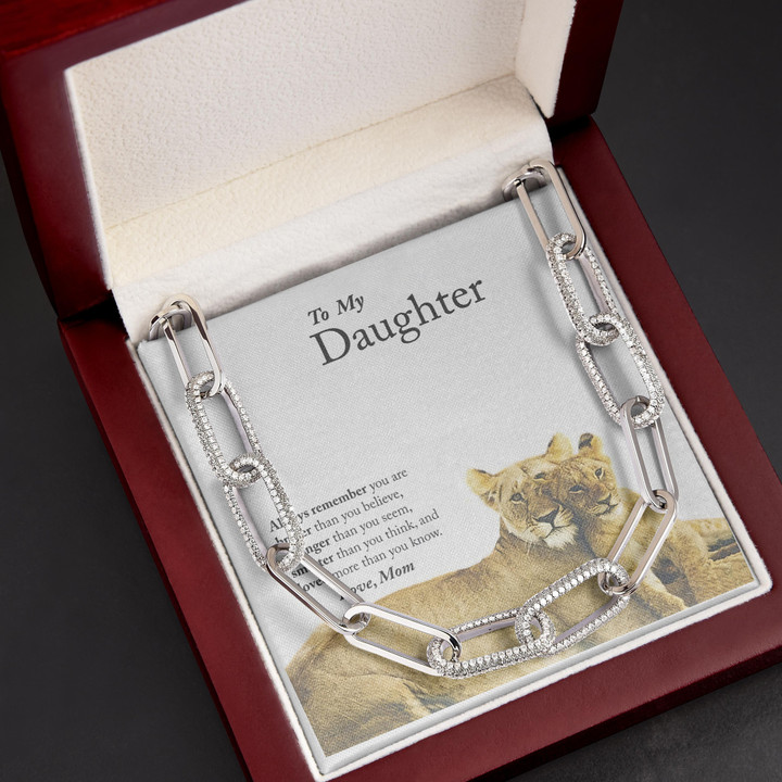 Lion Always Remember Gift For Daughter Forever Linked Necklace
