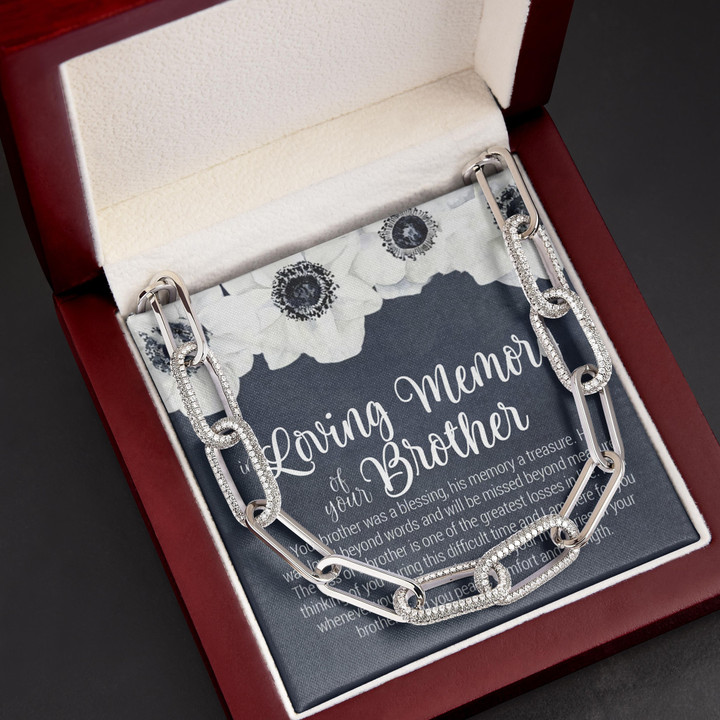 In Loving Memory Of Your Brother Forever Linked Necklace