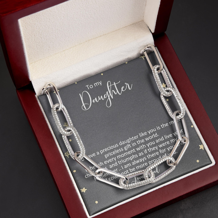 I'M Always There For You Gift For Daughter Forever Linked Necklace