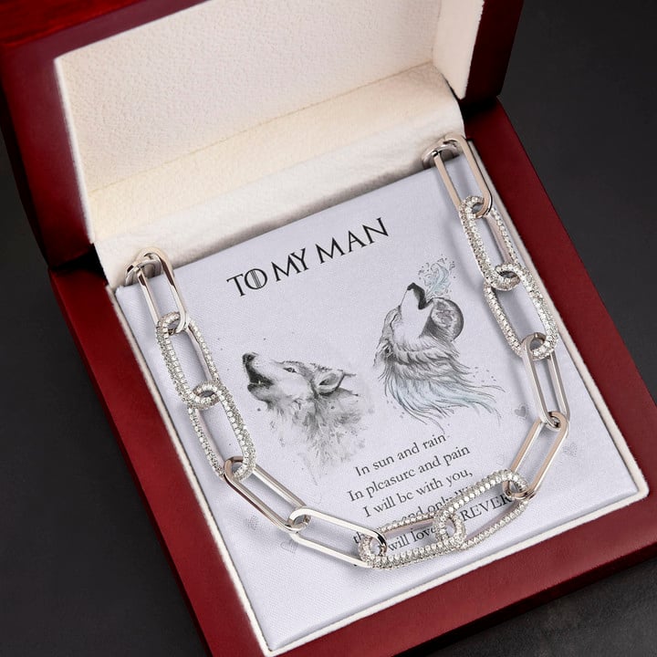I Will Love You Forever Wolves Gift For Him Forever Linked Necklace