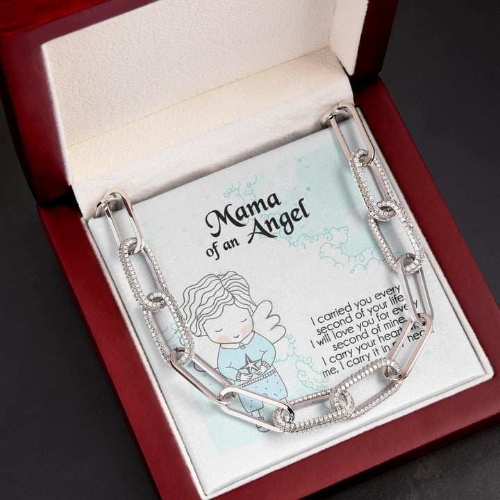 I Will Love You For Every Second Gift For Mom Mama Of An Angel Forever Linked Necklace
