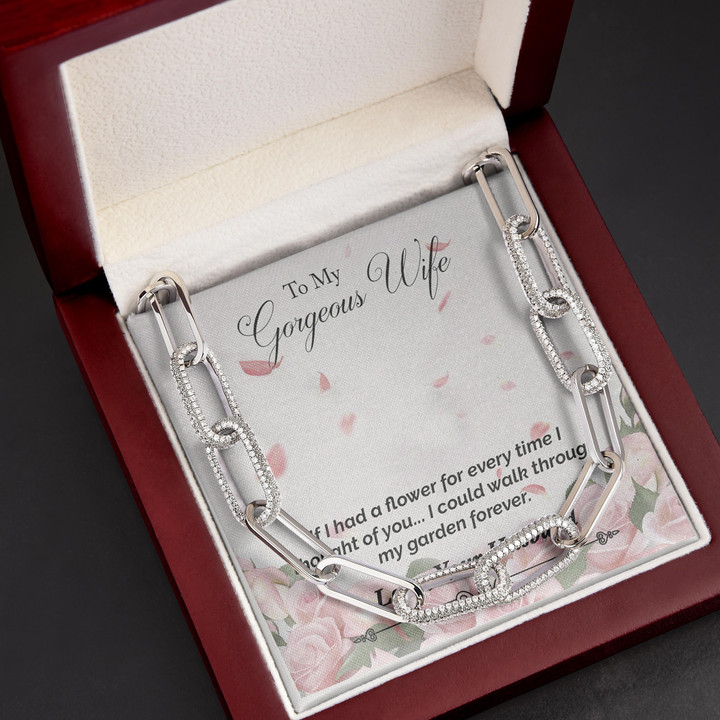 I Though Of You Every Time Gift For Wife Forever Linked Necklace