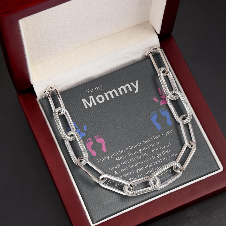 I May Just Be A Bump Gift For Mom To Be Forever Linked Necklace