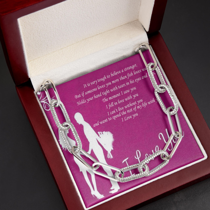 I Can't Live Without You I Love You Gift For Her Forever Linked Necklace
