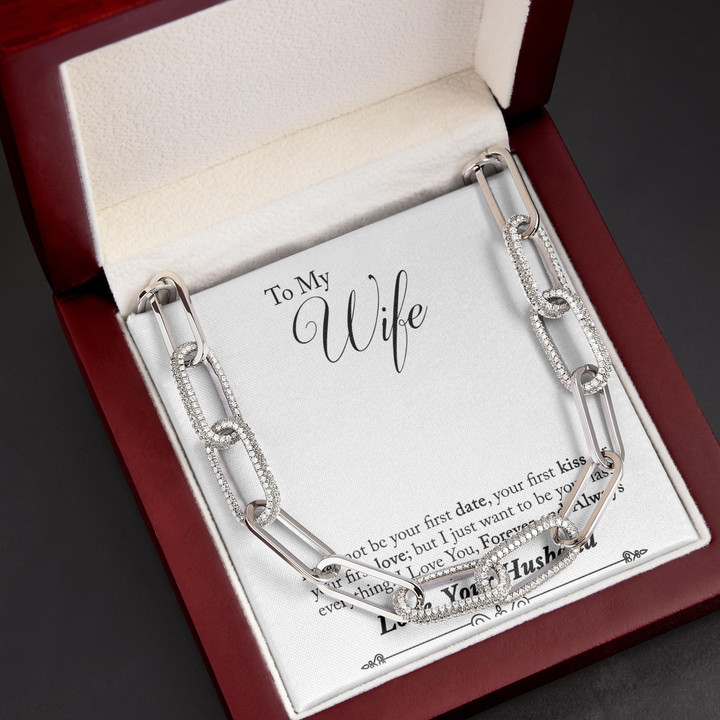 Husband Gift For Wife Love You Forever And Always Forever Linked Necklace