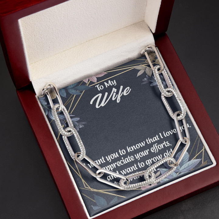 How Much I Love You Gift For Wife Forever Linked Necklace