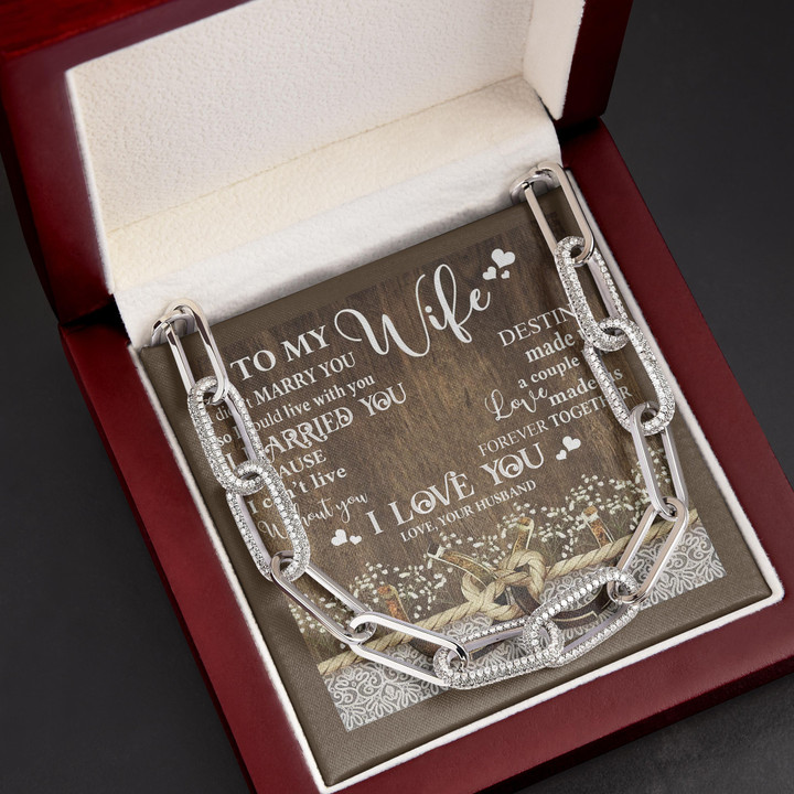 Horse Husband Gift For Wife I Love You Forever Linked Necklace