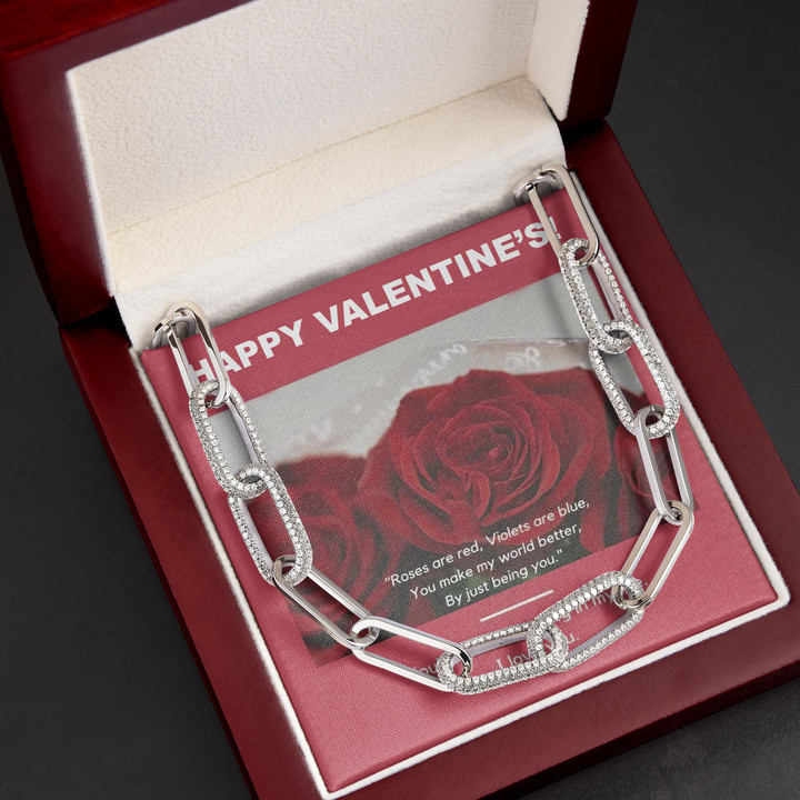 Happy Valentine's You Are The Best Thing In My Life Gift For Her Forever Linked Necklace