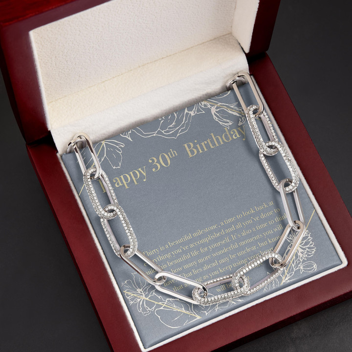 Happy 30th Birthday Meaningful Gift For Her Forever Linked Necklace