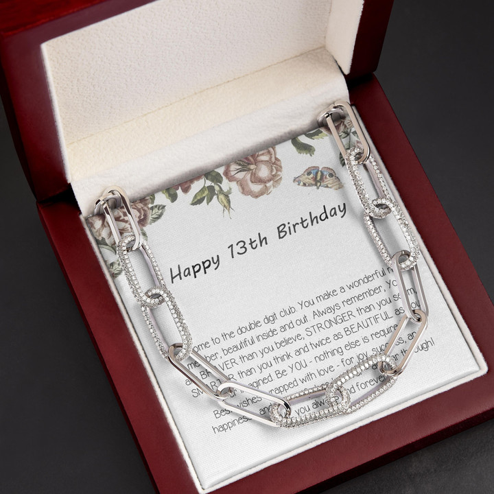 Happy 13th Birthday Gift For Daughter Forever Linked Necklace