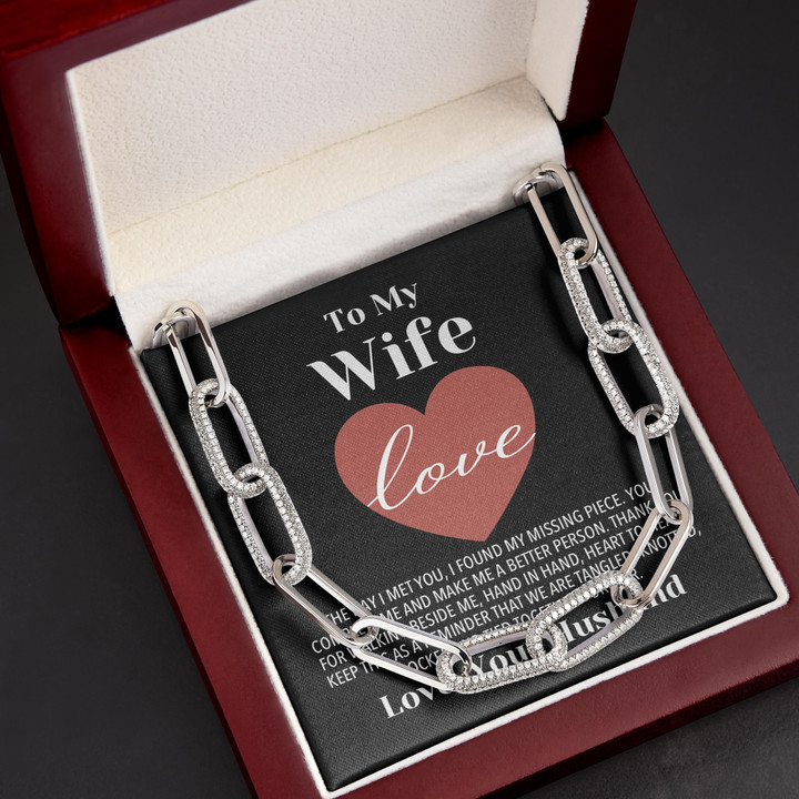 Gift For Wife You Complete Me Forever Linked Necklace
