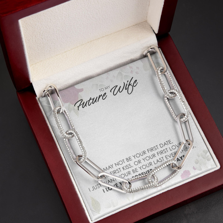 Gift For Wife Future Wife I Love You Forever And Always Forever Linked Necklace