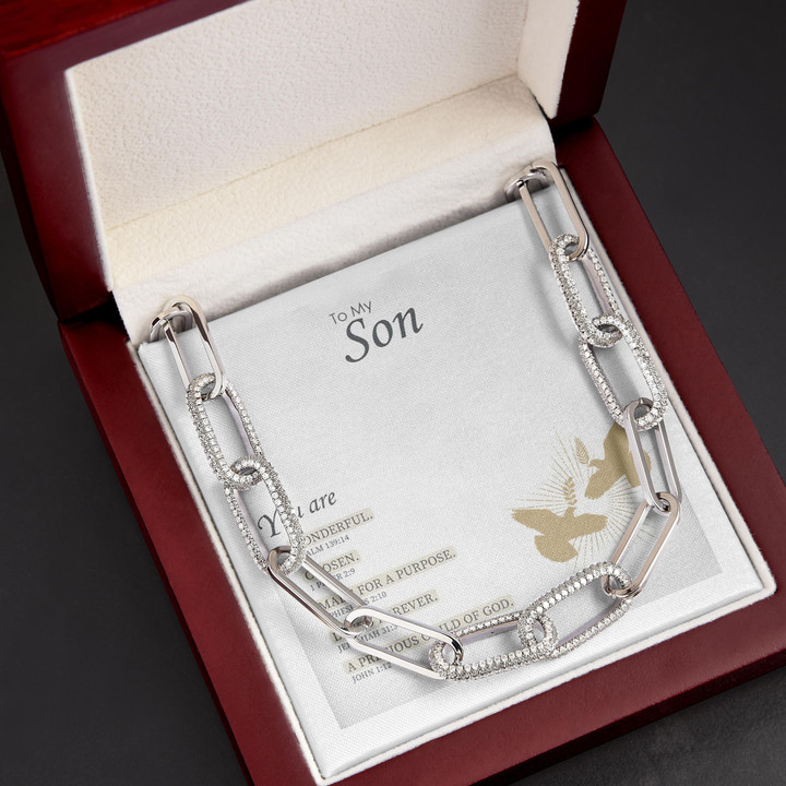 Gift For Son You Are Wonderful Chosen Made For A Purpose Forever Linked Necklace