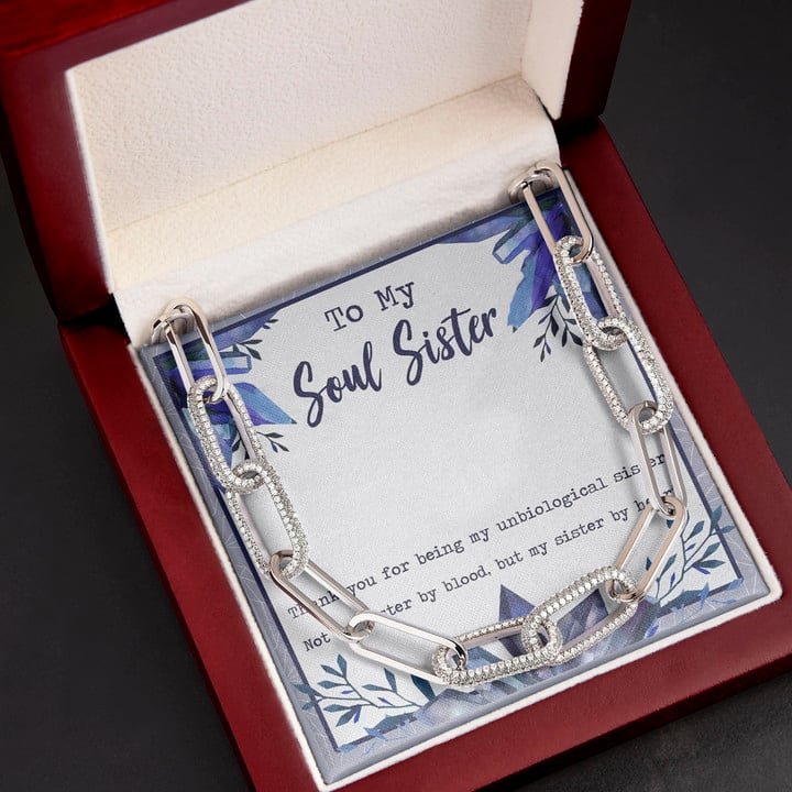 Gift For Sister My Soul Sister Sisters By Heart Forever Linked Necklace
