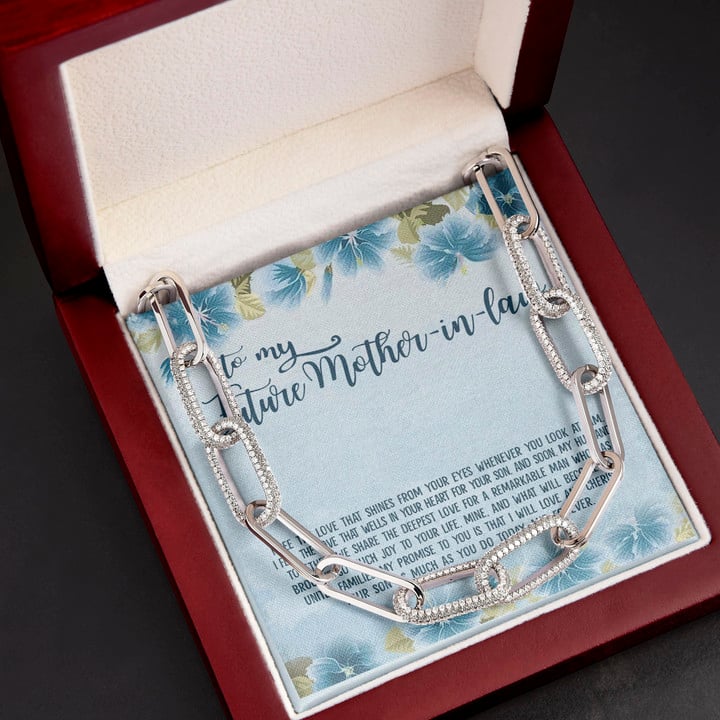 Gift For Mother In Law Future Mother In Law I'll Love And Cherish Your Son Forever Linked Necklace