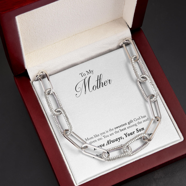 Gift For Mother From Son Love Forever Linked Necklace