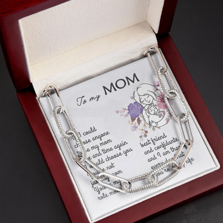 Gift For Mom You're Not Just My Mom Forever Linked Necklace